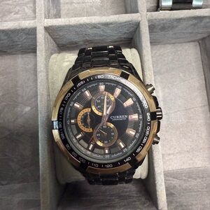 Black and Gold Men's Watch